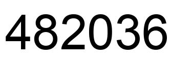 Número 482036 imagen negro