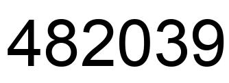Número 482039 imagen negro