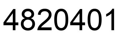 Number 4820401 black image