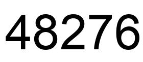 Number 48276 black image