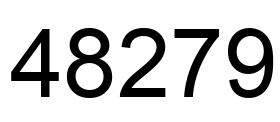 Number 48279 black image