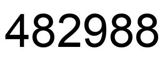 Number 482988 black image
