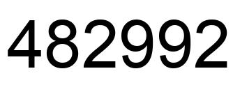 Number 482992 black image