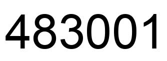 Number 483001 black image