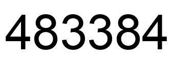 Number 483384 black image