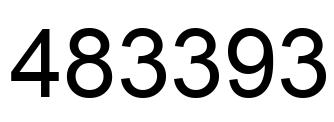 Number 483393 black image