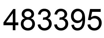 Number 483395 black image