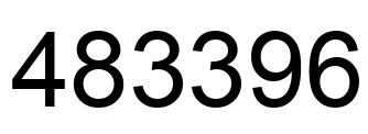 Number 483396 black image