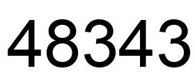 Número 48343 imagen negro
