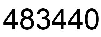 Number 483440 black image