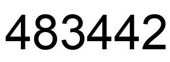 Number 483442 black image