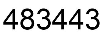 Number 483443 black image