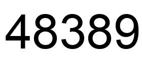 Number 48389 black image