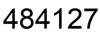 Number 484127 black image