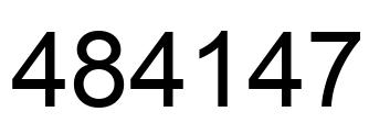 Number 484147 black image