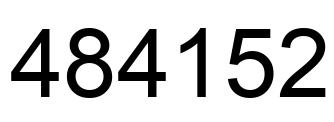 Number 484152 black image