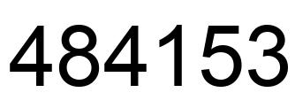 Number 484153 black image