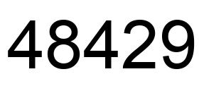 Number 48429 black image
