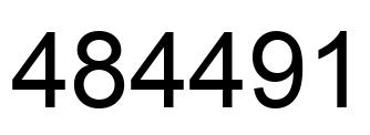 Número 484491 imagen negro