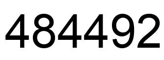 Número 484492 imagen negro