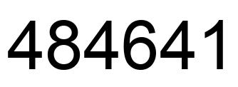 Number 484641 black image