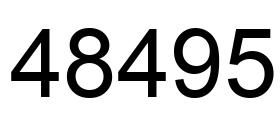 Number 48495 black image