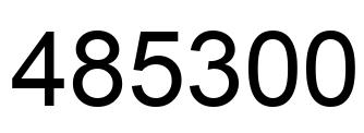 Number 485300 black image