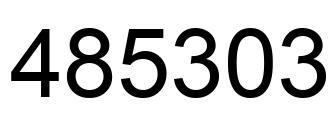 Number 485303 black image