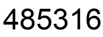 Number 485316 black image