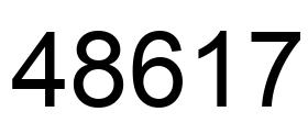 Número 48617 imagen negro