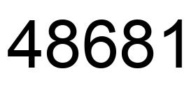 Number 48681 black image