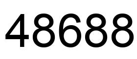 Número 48688 imagen negro