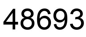 Number 48693 black image