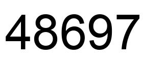 Number 48697 black image