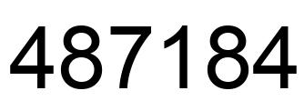 Número 487184 imagen negro