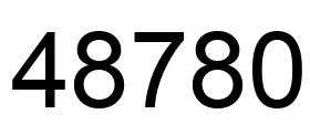 Número 48780 imagen negro