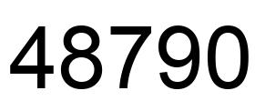 Número 48790 imagen negro