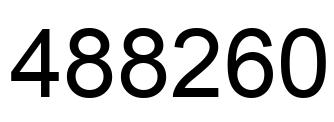 Number 488260 black image