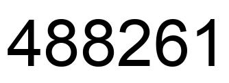 Number 488261 black image