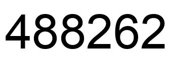 Number 488262 black image