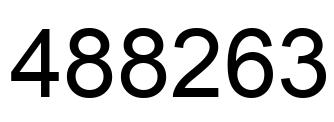 Number 488263 black image