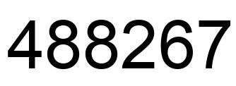 Number 488267 black image