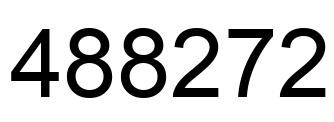 Number 488272 black image
