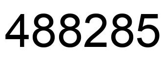 Number 488285 black image