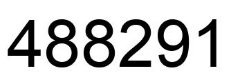 Number 488291 black image