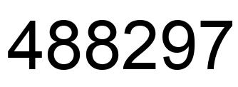 Number 488297 black image