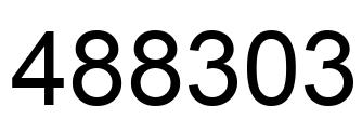 Number 488303 black image