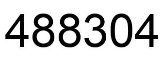 Number 488304 black image