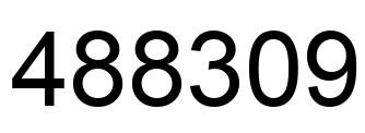 Number 488309 black image