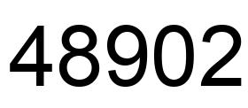 Número 48902 imagen negro